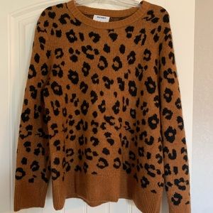 Old navy leopard sweater-XL